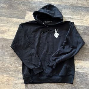 Black cotton hoodie